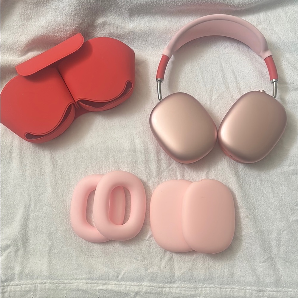 Apple AirPod Max headphones with silicone accessories